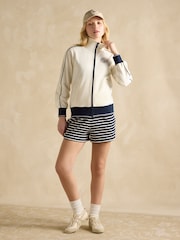 Joules Cream Zip Through Cotton Jersey Track Jacket - Image 4 of 8