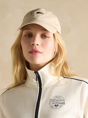 Joules Cream Zip Through Cotton Jersey Track Jacket - Image 6 of 8