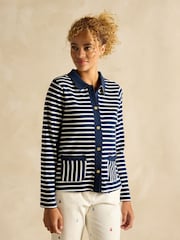 Joules Harbour Navy Jersey Cardigan - Image 1 of 7