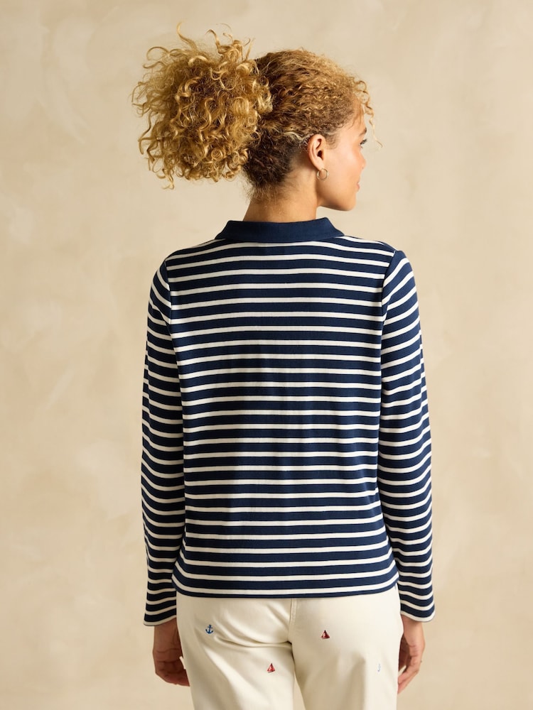 Joules Harbour Navy Jersey Cardigan - Image 2 of 7
