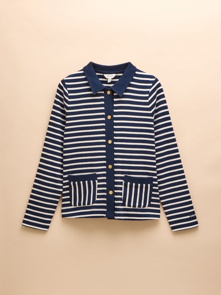 Joules Harbour Navy Jersey Cardigan - Image 7 of 7