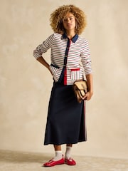 Joules Harbour Blue & Red Jersey Cardigan - Image 3 of 7