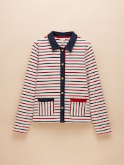 Joules Harbour Blue & Red Jersey Cardigan - Image 7 of 7