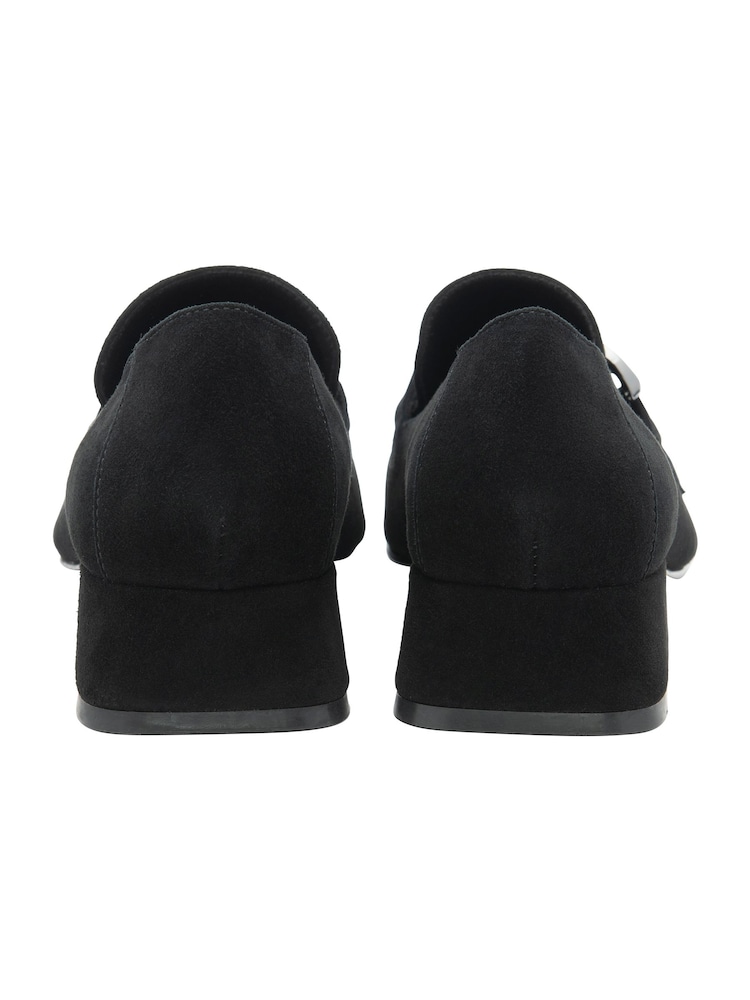 Lotus Black Heeled Leather Loafer Shoes - Image 3 of 4