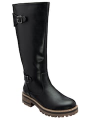Lotus Black Knee High Boots - Image 1 of 4