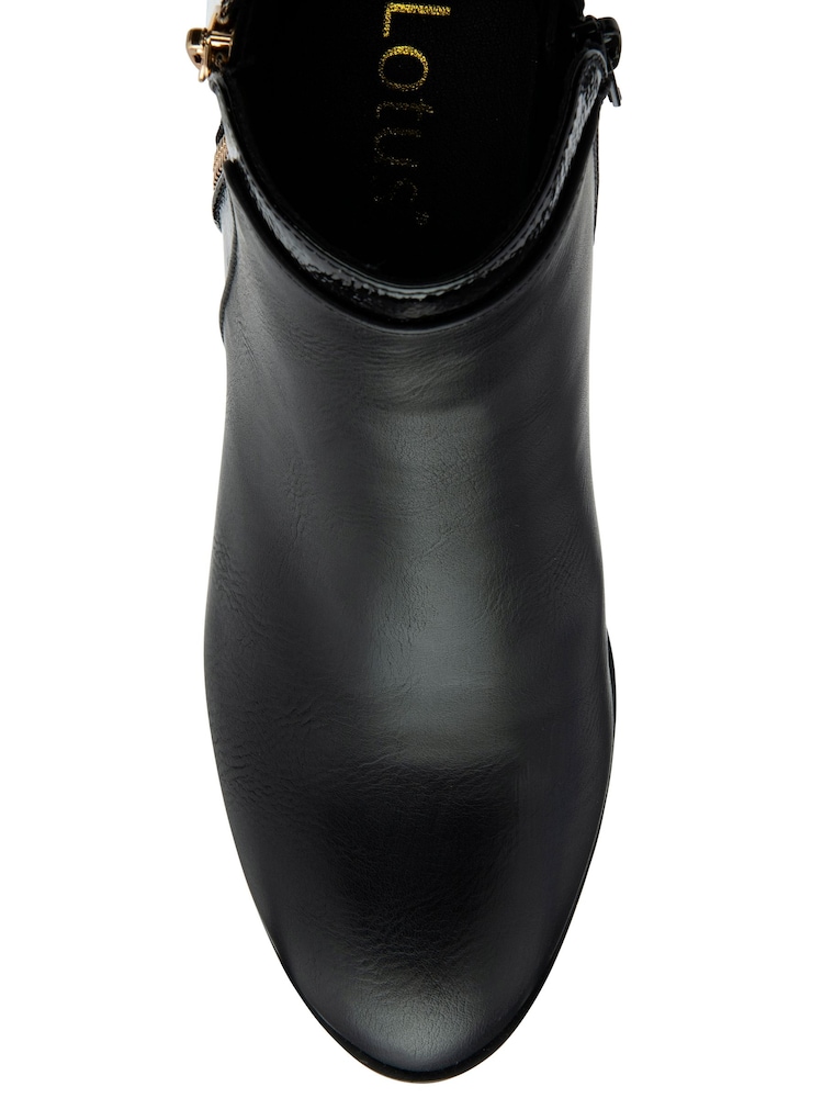 Lotus Black Ankle Boots - Image 4 of 4
