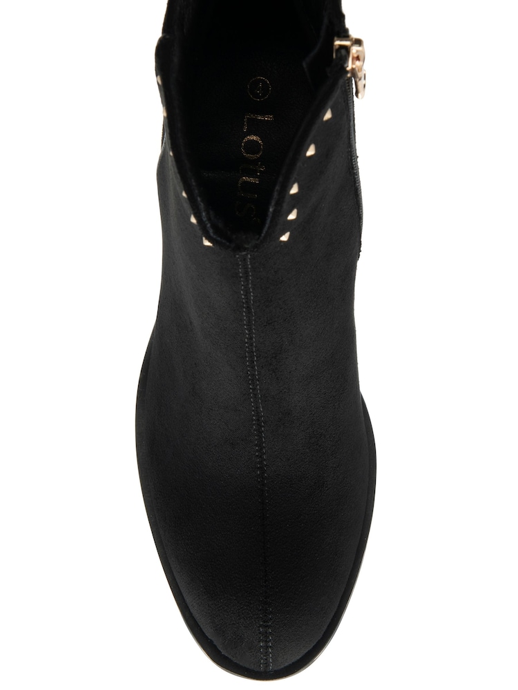 Lotus Black Ankle Boots - Image 4 of 4