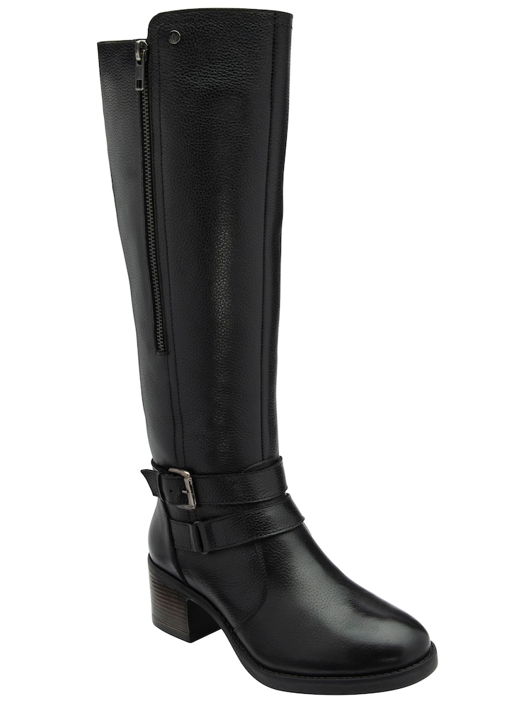 Lotus Black Knee High Boots - Image 1 of 4