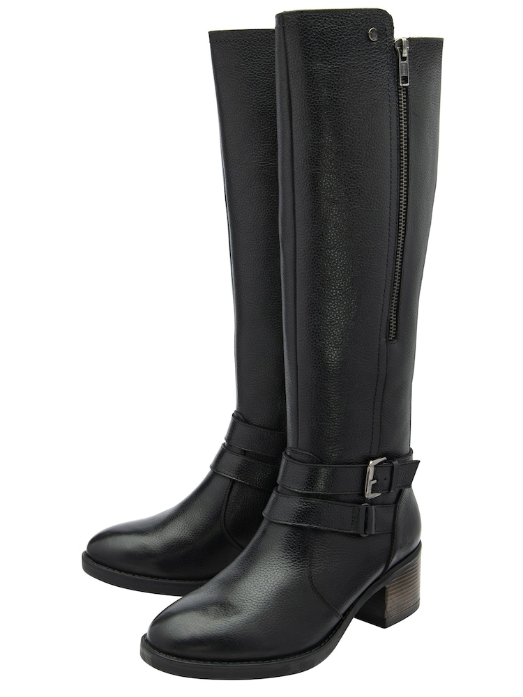 Lotus Black Knee High Boots - Image 2 of 4