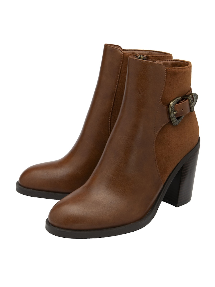 Lotus Brown Ankle Boots - Image 2 of 4