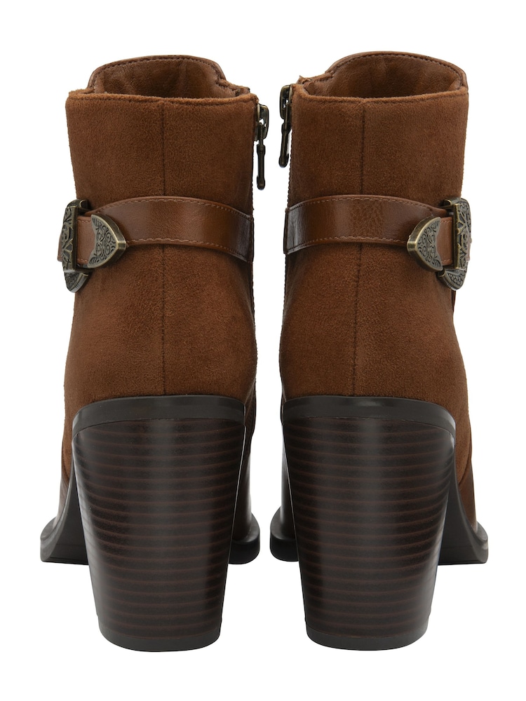 Lotus Brown Ankle Boots - Image 3 of 4