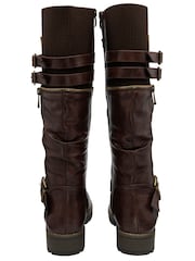 Lotus Brown Knee High Boots - Image 3 of 4