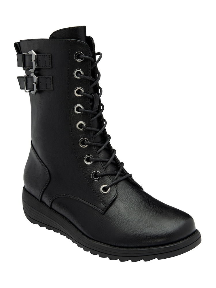 Lotus Black Ankle Boots - Image 1 of 4