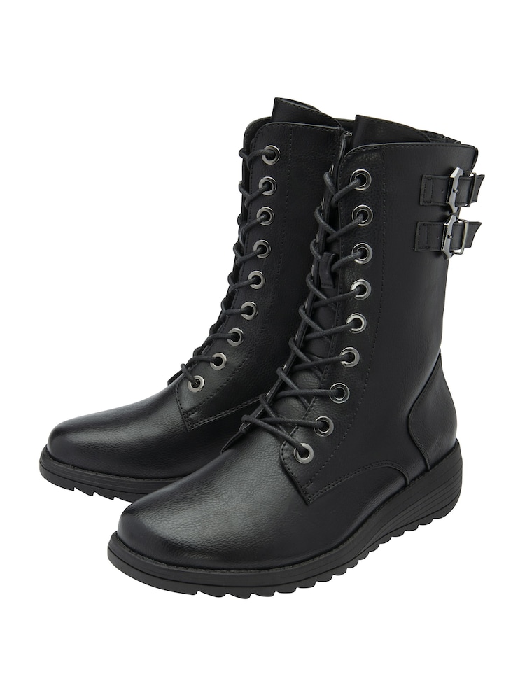 Lotus Black Ankle Boots - Image 2 of 4