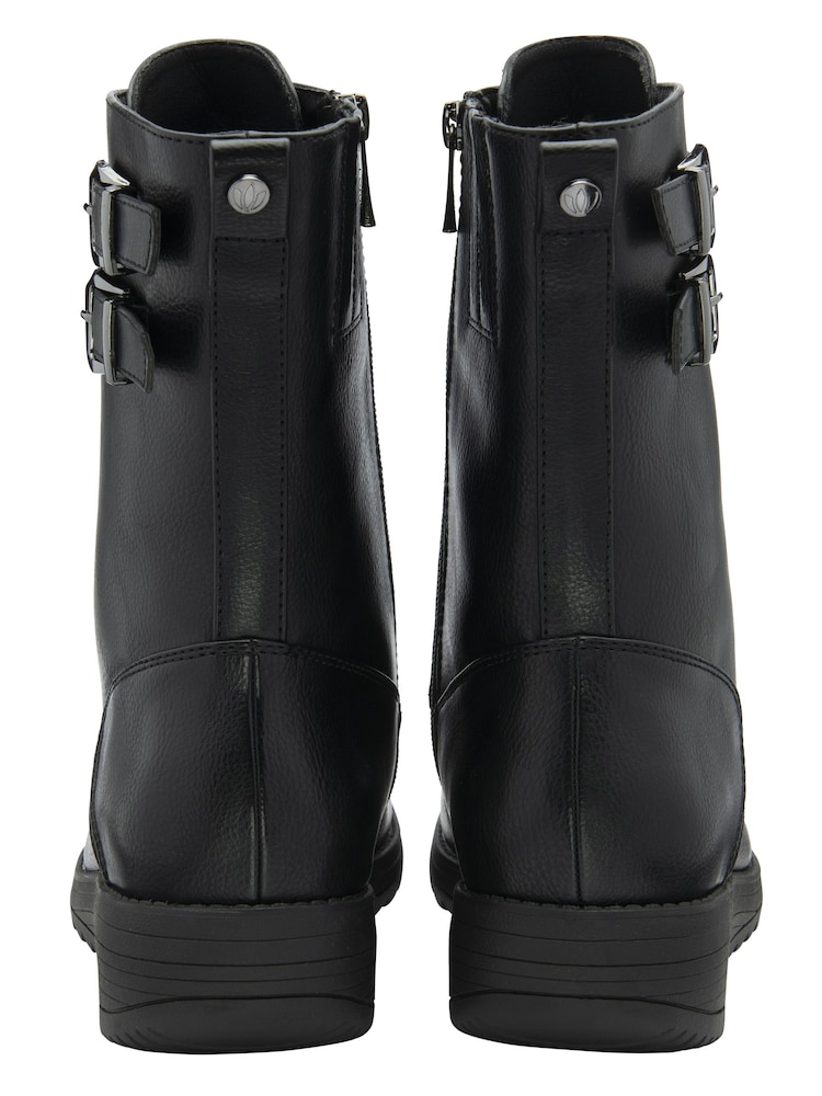 Lotus Black Ankle Boots - Image 3 of 4