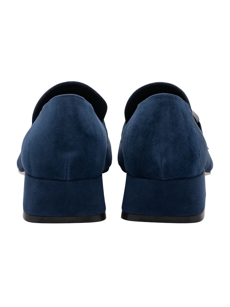 Lotus Blue Heeled Leather Loafer Shoes - Image 3 of 4