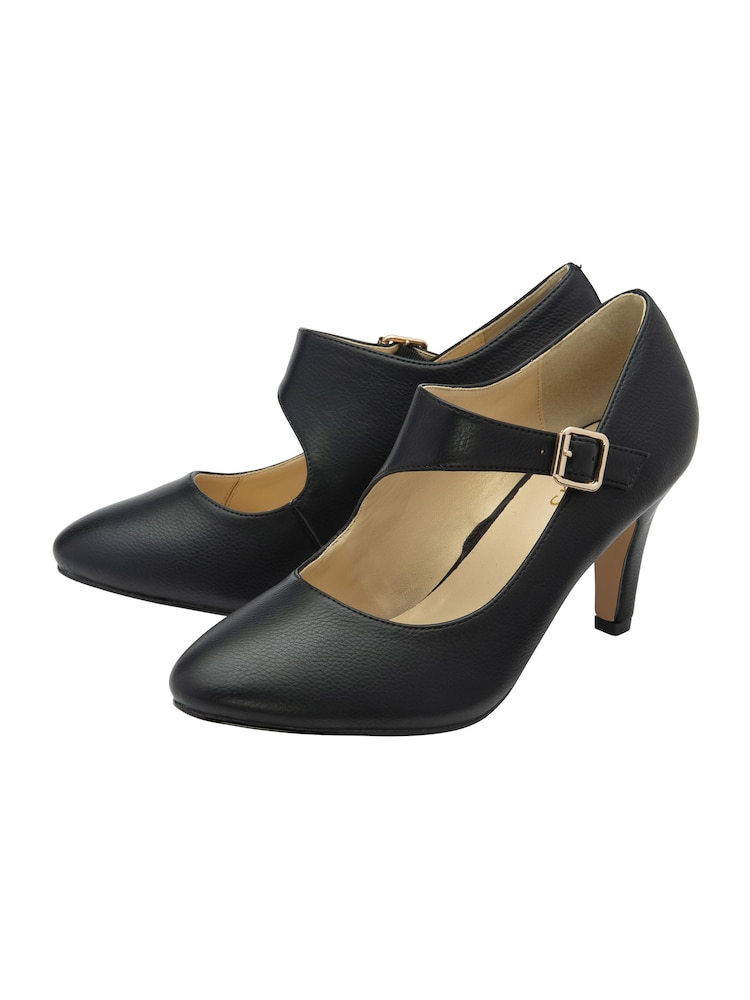Lotus Black Heeled Shoes - Image 2 of 4
