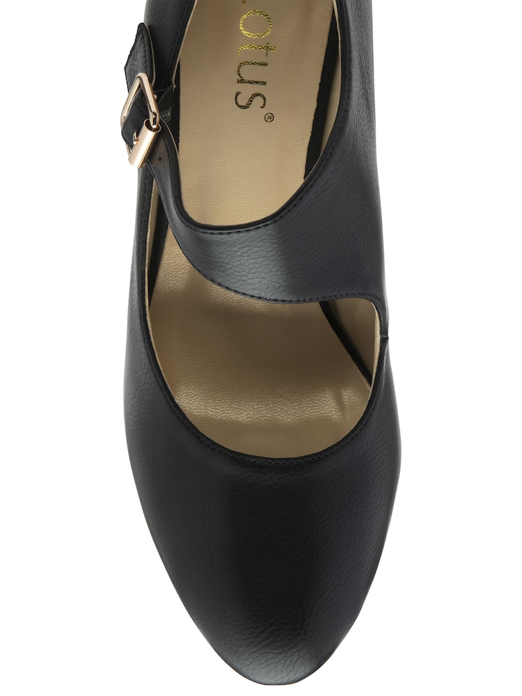 Lotus Black Heeled Shoes - Image 4 of 4