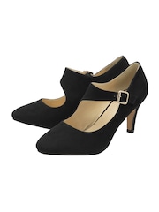 Lotus Black Denim Heeled Shoes - Image 2 of 4