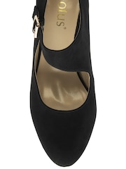Lotus Black Denim Heeled Shoes - Image 4 of 4