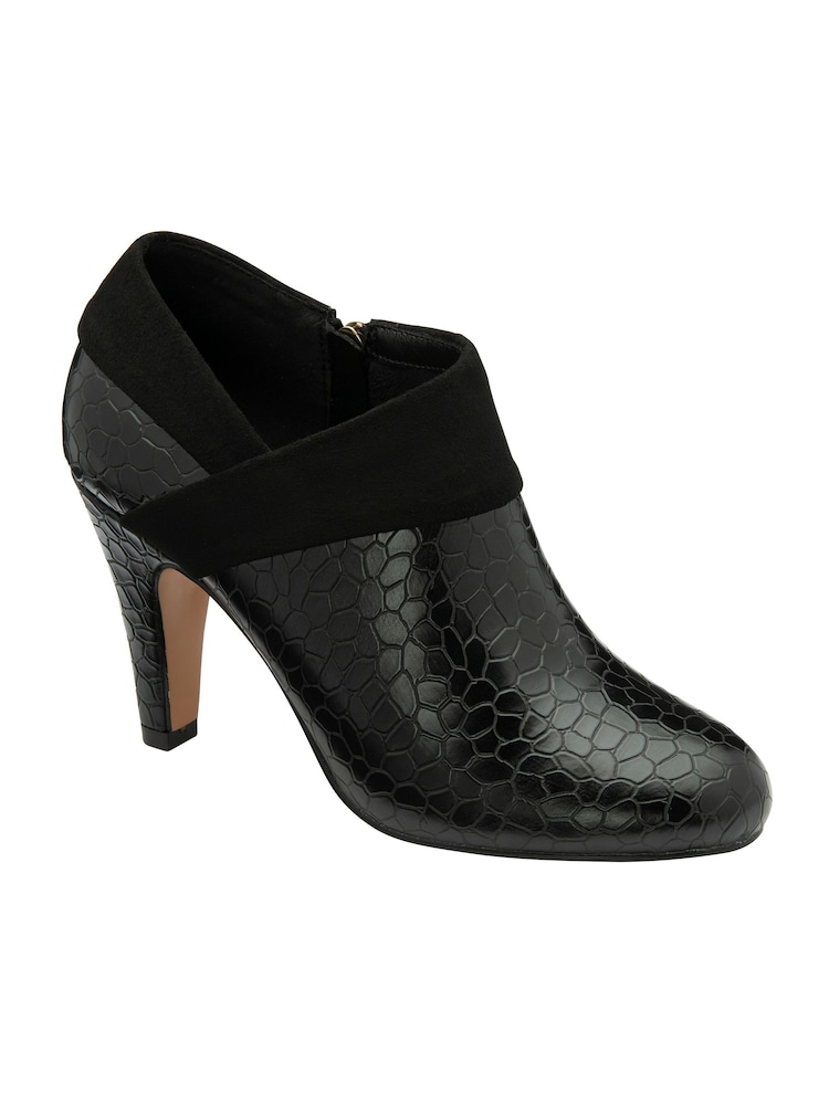Lotus Black Heeled Shoe Boots - Image 1 of 4