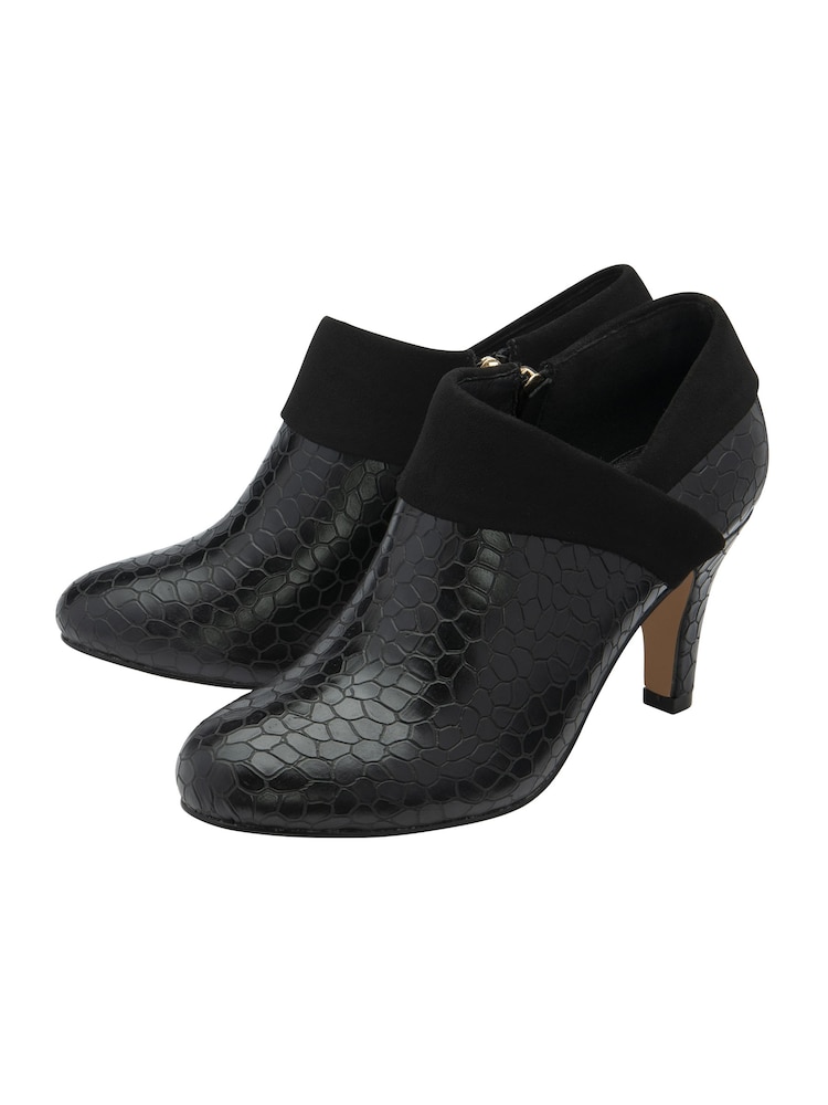 Lotus Black Heeled Shoe Boots - Image 2 of 4
