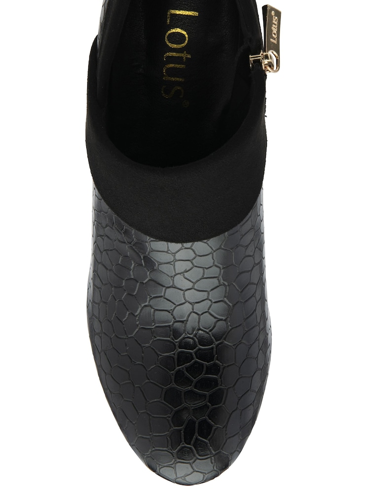 Lotus Black Heeled Shoe Boots - Image 4 of 4