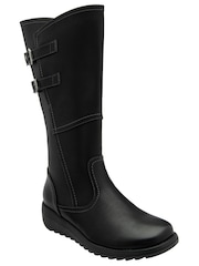 Lotus Black Leg Boots - Image 1 of 4