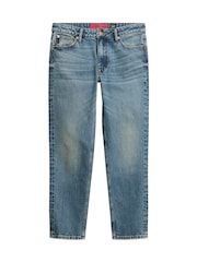 Superdry Logan Vintage Dark Blue Vintage Mid Rise Slim Jeans - Image 4 of 5