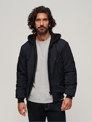 Superdry Jet Black Military Hooded Jacket - Image 3 of 9