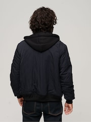 Superdry Jet Black Military Hooded Jacket - Image 5 of 9