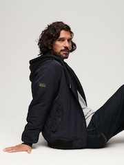 Superdry Jet Black Military Hooded Jacket - Image 6 of 9