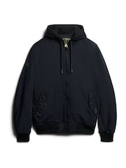 Superdry Jet Black Military Hooded Jacket - Image 7 of 9