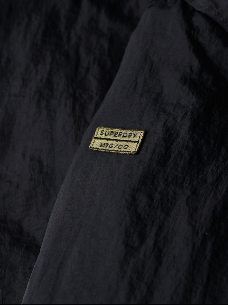 Superdry Jet Black Military Hooded Jacket - Image 9 of 9