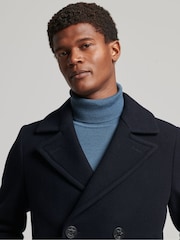 Superdry Eclipse Navy Merchant Wool Peacoat - Image 5 of 10