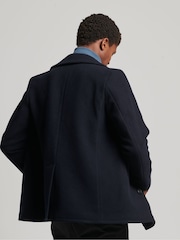 Superdry Eclipse Navy Merchant Wool Peacoat - Image 6 of 10