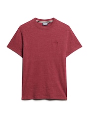 Superdry Berry Red Marl Vintage Embroidered 100% Cotton T-Shirt - Image 4 of 6