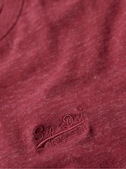 Superdry Berry Red Marl Vintage Embroidered 100% Cotton T-Shirt - Image 5 of 6