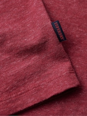 Superdry Berry Red Marl Vintage Embroidered 100% Cotton T-Shirt - Image 6 of 6