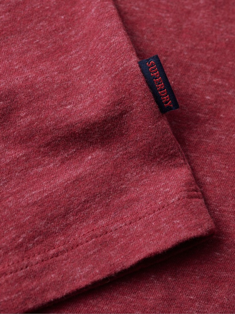 Superdry Berry Red Marl Vintage Embroidered 100% Cotton T-Shirt - Image 6 of 6