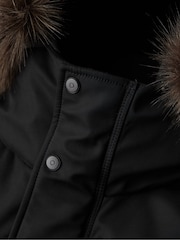 Superdry Noir Chinook Faux Fur Parka Coat Jacket - Image 6 of 6