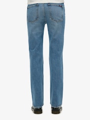 Superdry Beecher Mid Washed Blue Vintage Mid Rise Slim Flare Jeans - Image 4 of 5
