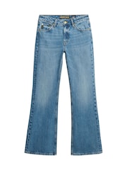 Superdry Beecher Mid Washed Blue Vintage Mid Rise Slim Flare Jeans - Image 5 of 5