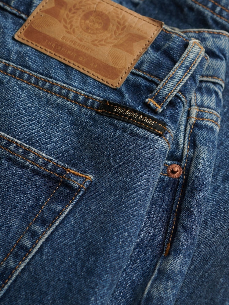 Superdry Springs Vintage Custom Mid Rise Straight Leg 100% Cotton Jeans - Image 5 of 6