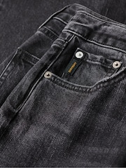 Superdry Wood Ridge Black Vintage Mid Rise Slim Flare Jeans - Image 6 of 6