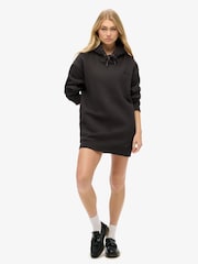 Superdry Bison Black Essential Hooded Sweat Dress - Image 2 of 5