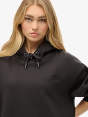 Superdry Bison Black Essential Hooded Sweat Dress - Image 3 of 5