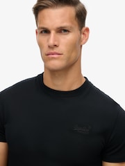 Superdry Black Essential Logo Embroidery T-Shirt - Image 2 of 6