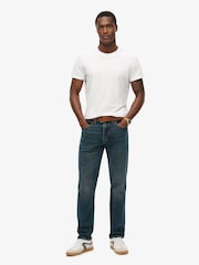 Superdry Viper Vintage Indigo Vintage Slim Straight Jeans - Image 1 of 6