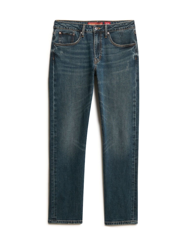 Superdry Viper Vintage Indigo Vintage Slim Straight Jeans - Image 5 of 6